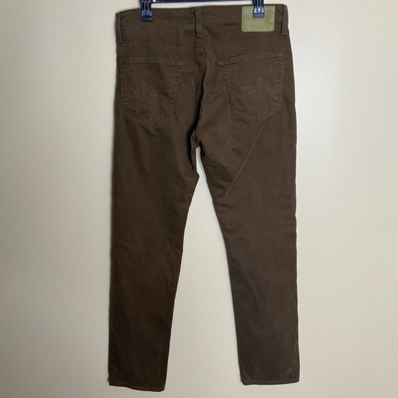 Men! AG Adriano Goldschmied Everett Slim Straight Fit Pants in Portobello Brown - Picture 3 of 9